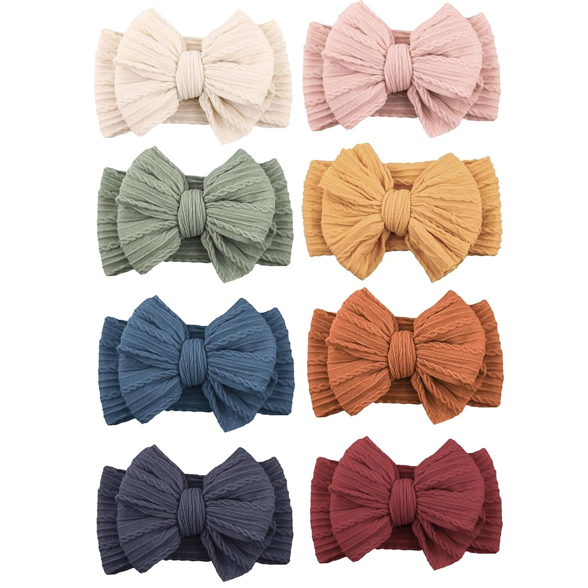 Baby Bow Headbands — Rose Pink
